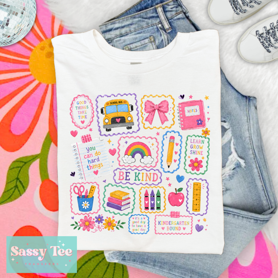 SCHOOL TEACH BE KIND AFFIRMATIONS COLORFUL FRAMES **Preorder/Restock Ships in 5-10 biz days**