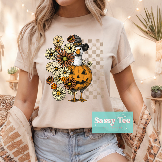 RETRO FLORAL GOOSE PUMPKIN **Preorder/Restock Ships in 5-10 biz days**