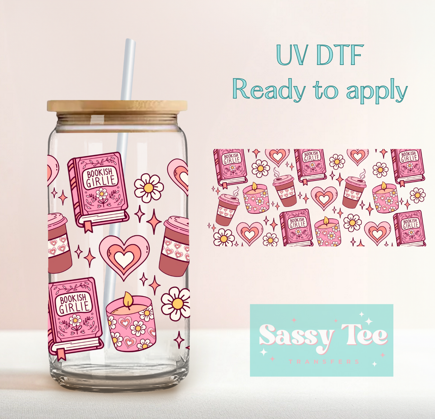 BOOKISH GIRLIE UV DTF CUP WRAP *Preorder, Ships in 5-9 biz days*