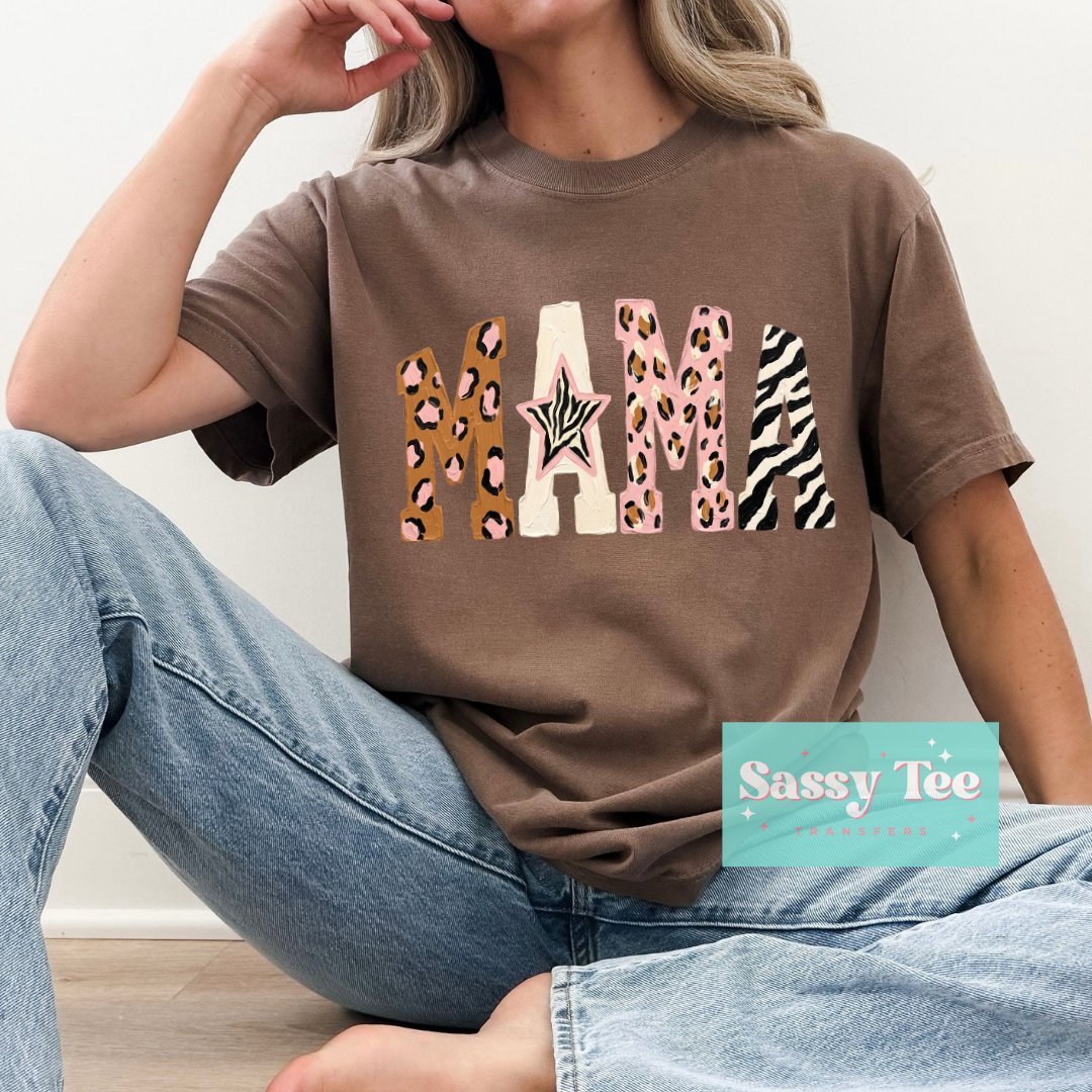 MAMA RETRO STAR LEOPARD ZEBRA **Preorder/Restock Ships in 5-10 biz days**