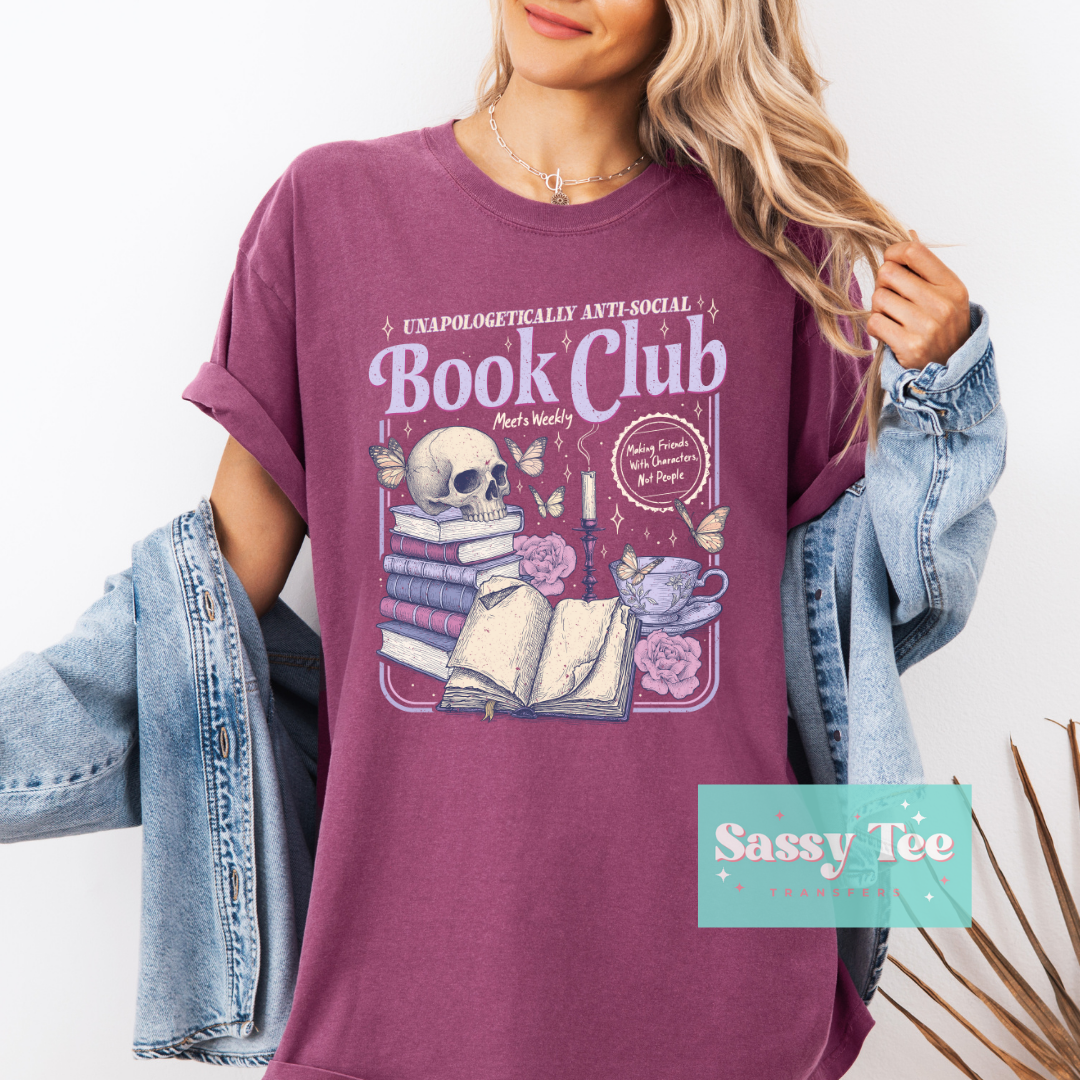 ANTI-SOCIAL BOOK CLUB SKULL PURPLE **Preorder/Restock Ships in 5-10 biz days**