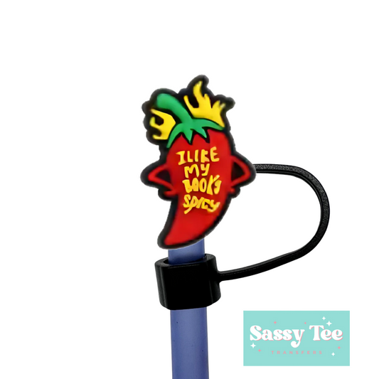 I LIKE MY BOOKS SPICY STRAW TOPPER