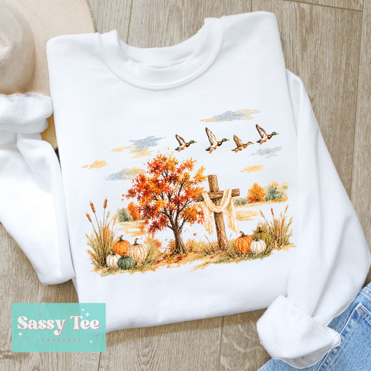 FALL LAKESIDE CROSS PUMPKINS DUCKS **Preorder/Restock Ships in 5-10 biz days**