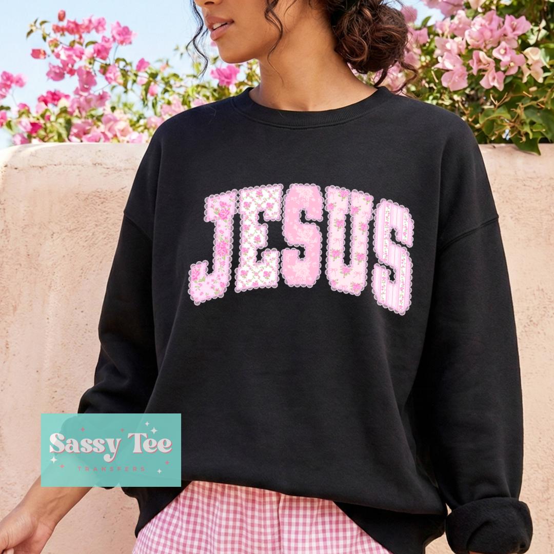 JESUS PINK FLORAL **Preorder/Restock Ships in 5-10 biz days**