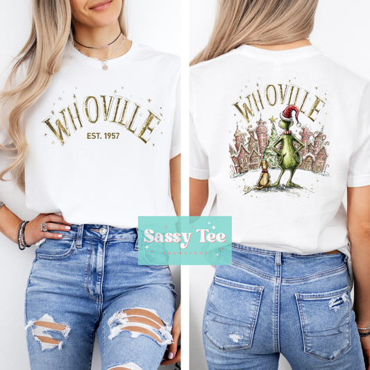 WHOVILLE GOLD Front + Back Options **Preorder/Restock Ships in 5-10 biz days**