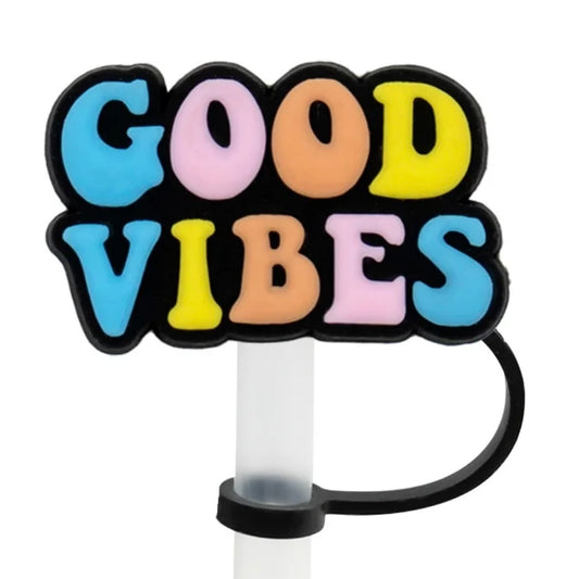 GOOD VIBES COMING STRAW TOPPER