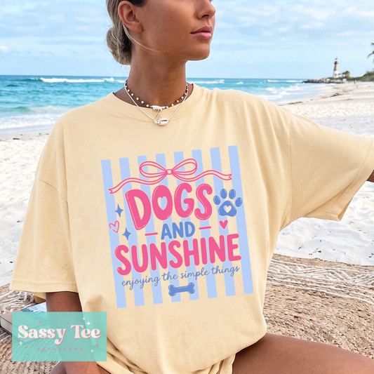 DOGS AND SUNSHINE PREPPY STRIPES **Preorder/Restock Ships in 5-10 biz days**