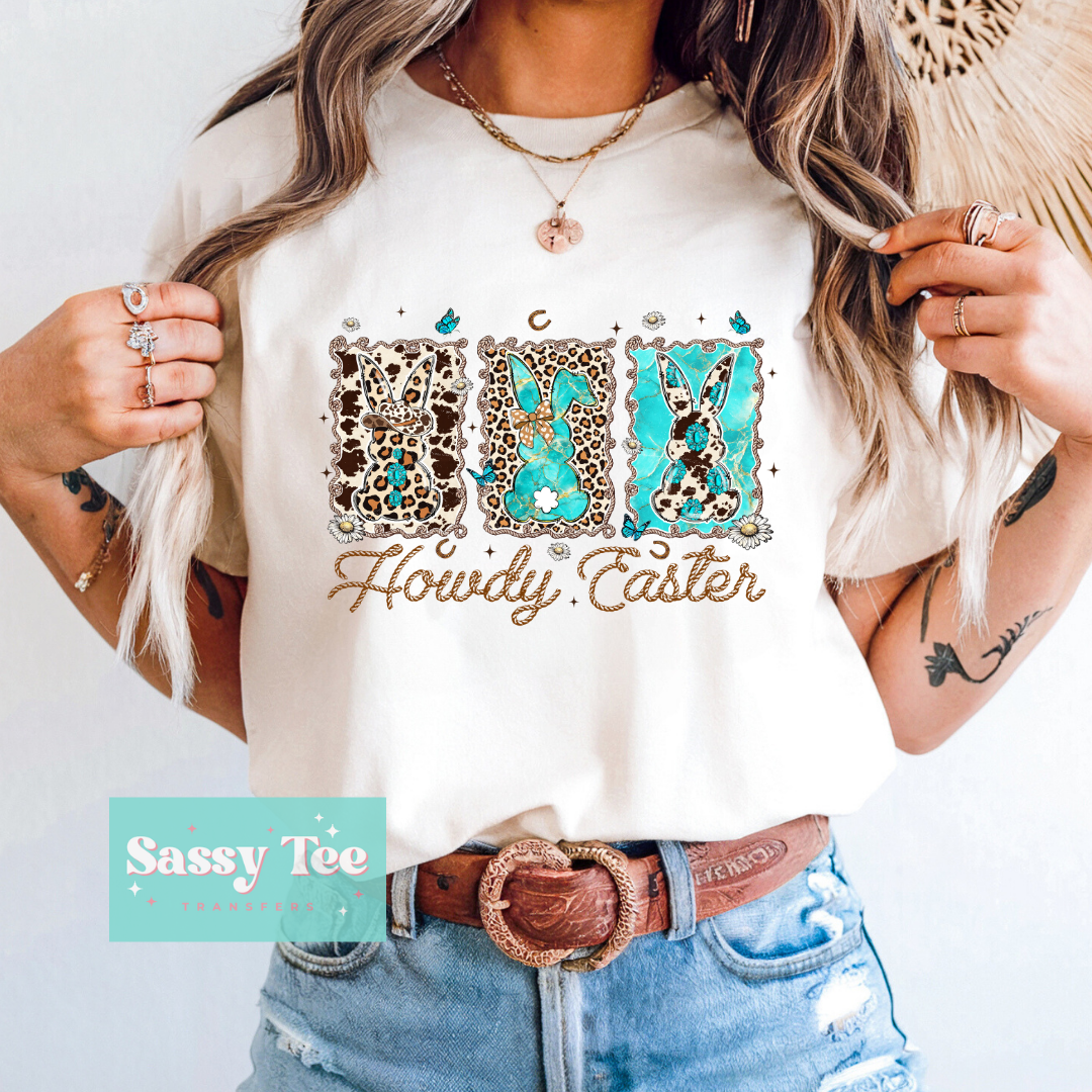 HOWDY EASTER TURQUOISE WESTERN **Preorder/Restock Ships in 5-10 biz days**
