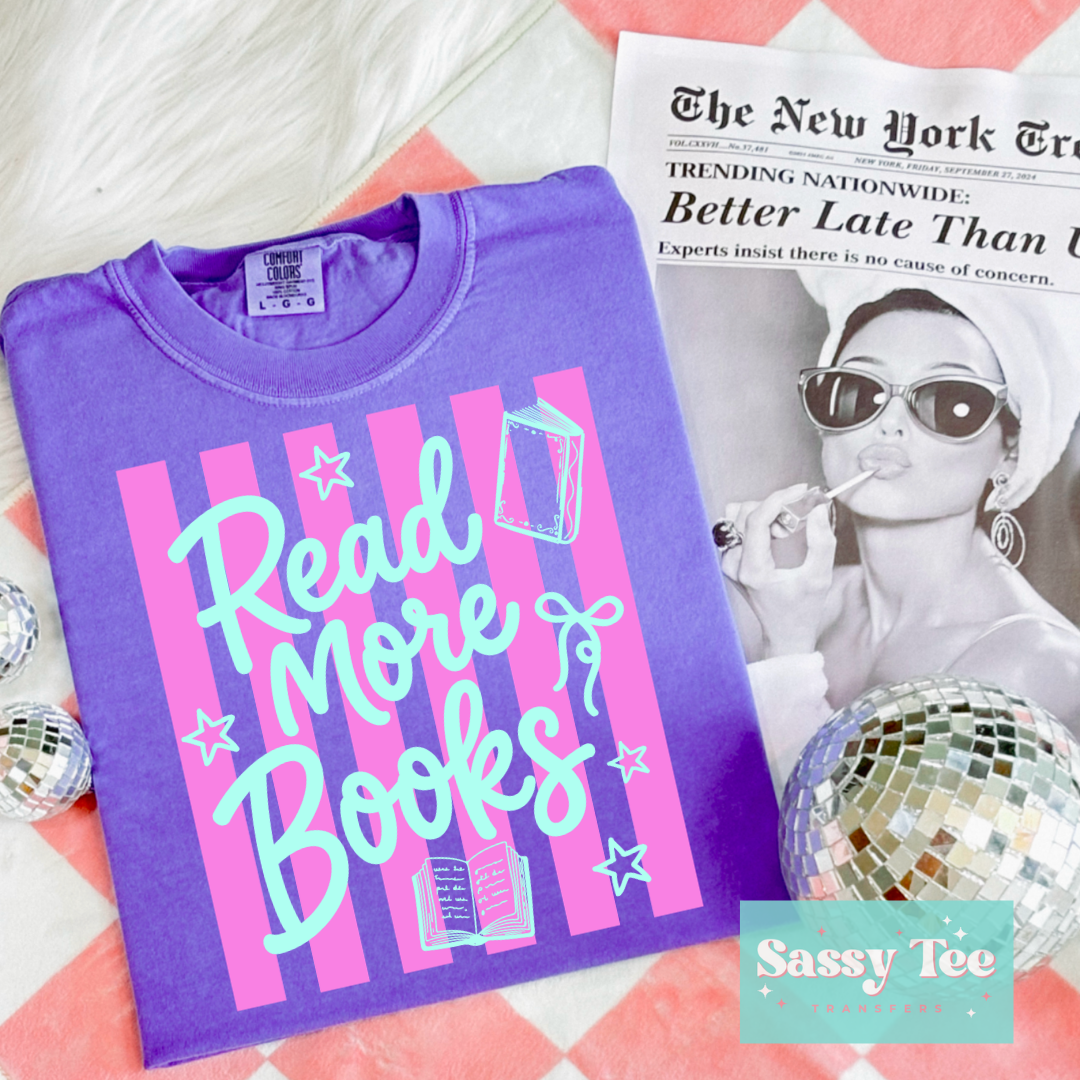 READ MORE BOOKS BRIGHT PREPPY STRIPES **Preorder/Restock Ships in 5-10 biz days**