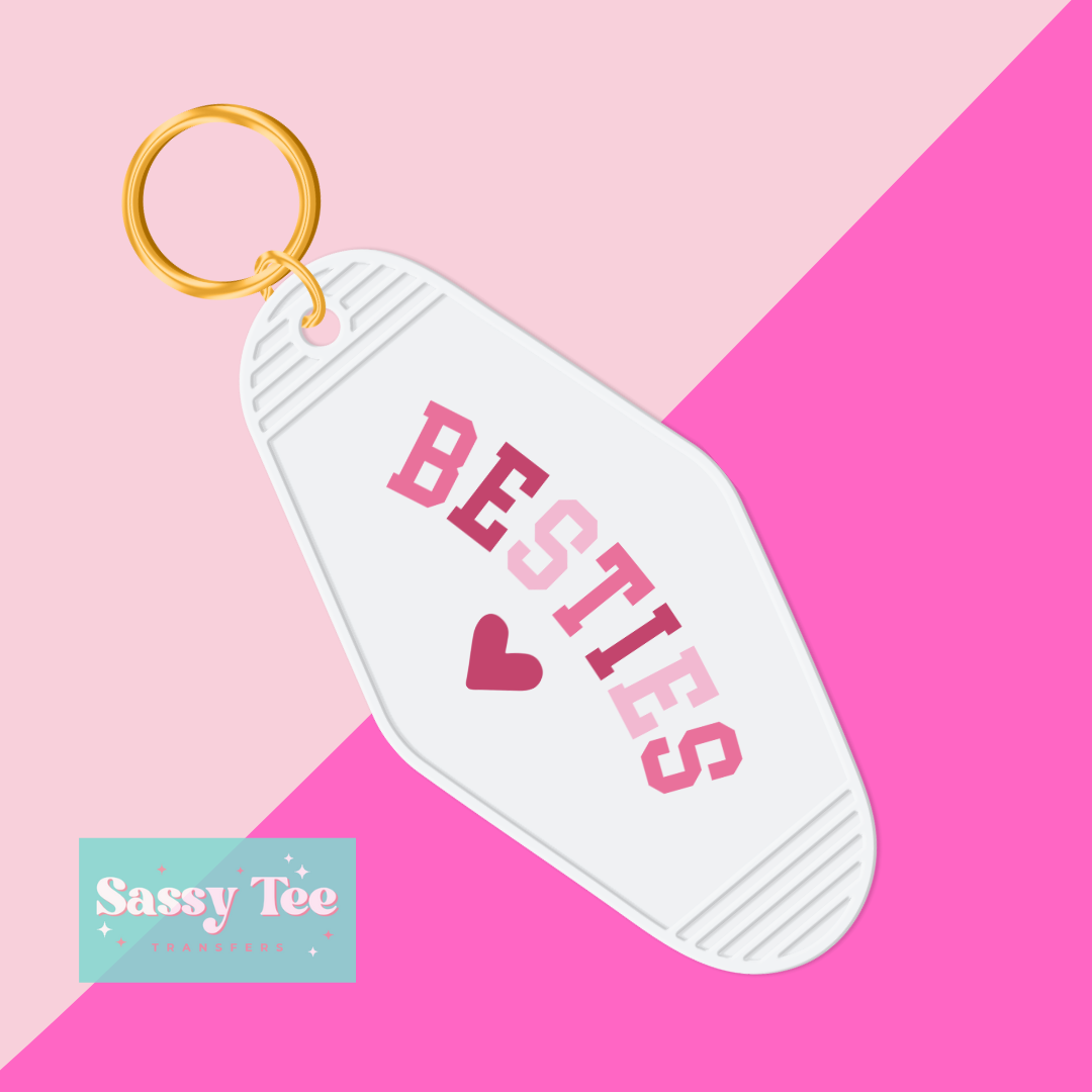 BESTIES UV DTF KEYCHAIN DECAL