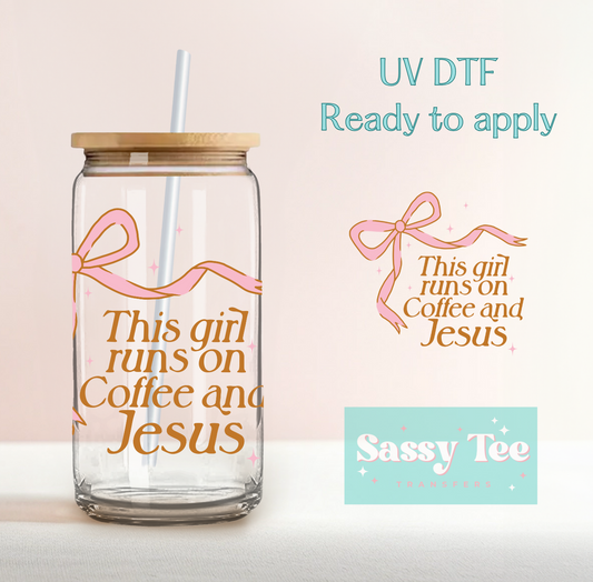 THIS GIRL COFFEE JESUS UV DTF CUP DECAL