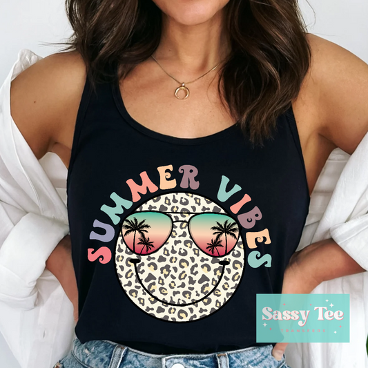 SUMMER VIBES LEOPARD SMILEY
