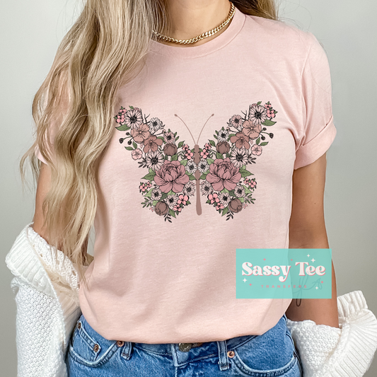 BUTTERFLY RETRO FLORAL