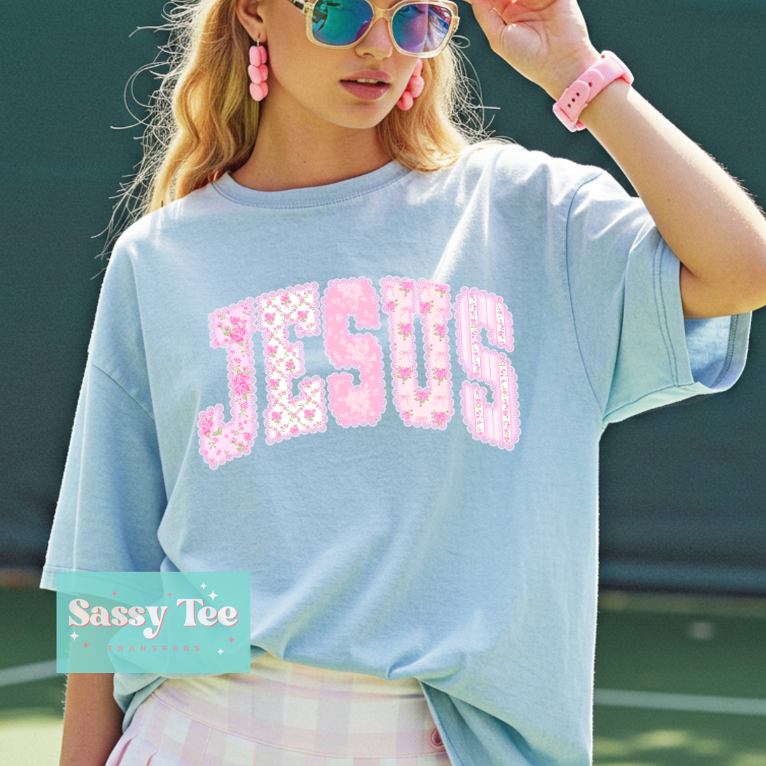 JESUS PINK FLORAL **Preorder/Restock Ships in 5-10 biz days**