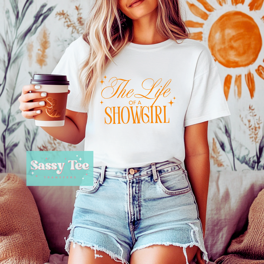 THE LIFE SHOWGIRL ERA SWIFT ORANGE **Preorder/Restock Ships in 5-10 biz days**