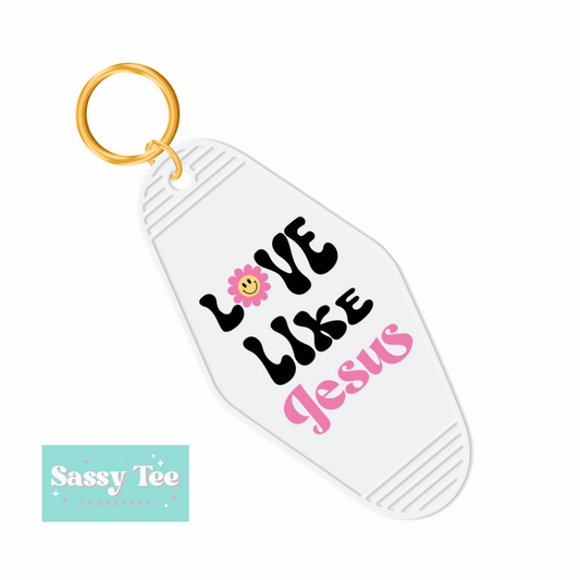 LOVE LIKE JESUS UV DTF KEYCHAIN DECAL **Preorder, Ship sin 5-10 biz days**