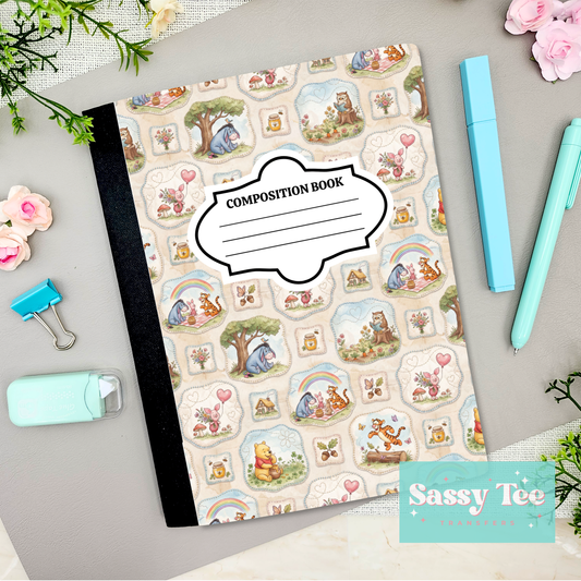 BEAR FOREST FRIENDS FRAMES Peel + Stick Notebook Cover SET