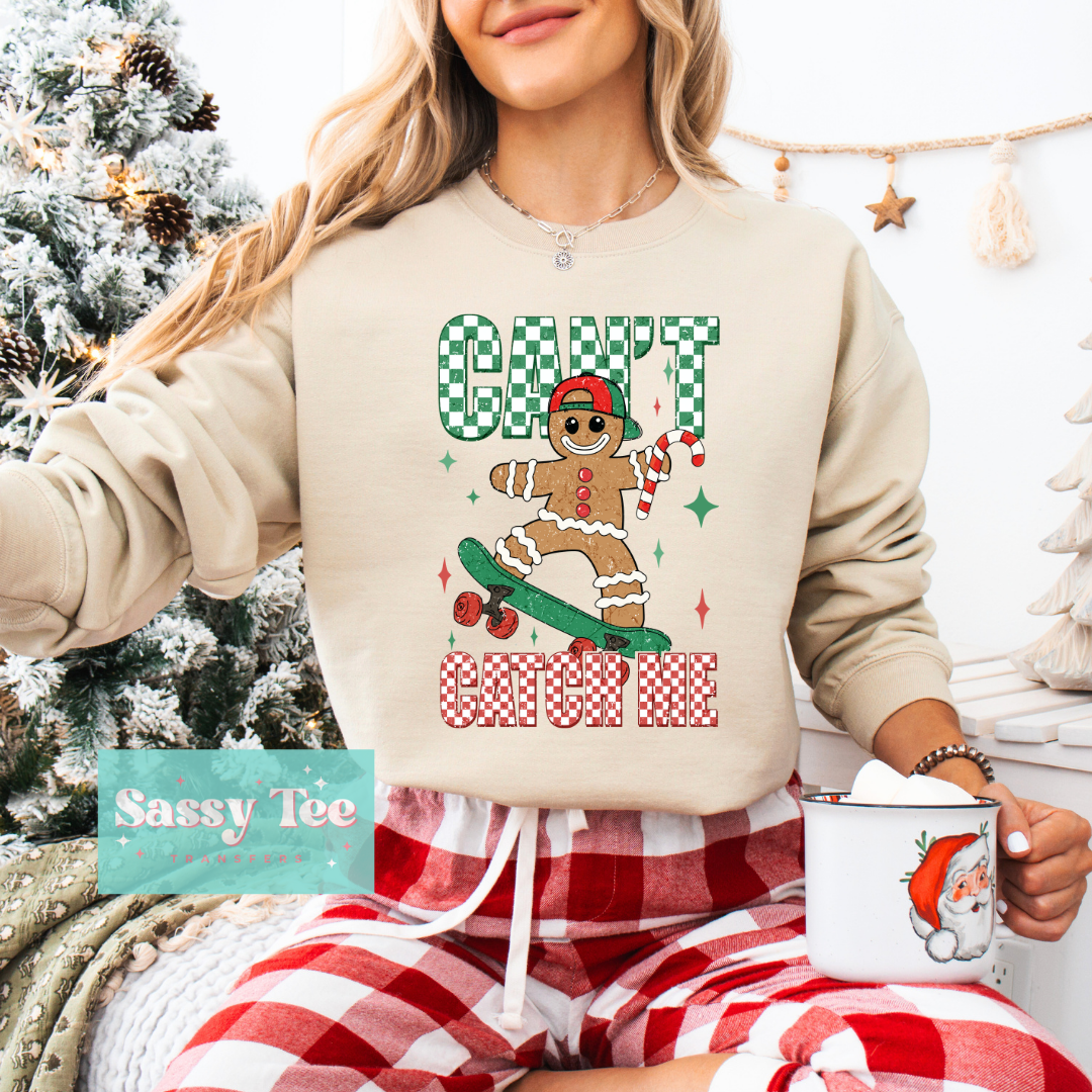 CAN'T CATCH ME RETRO GINGERBREAD Adult **Preorder/Restock Ships in 5-10 biz days**