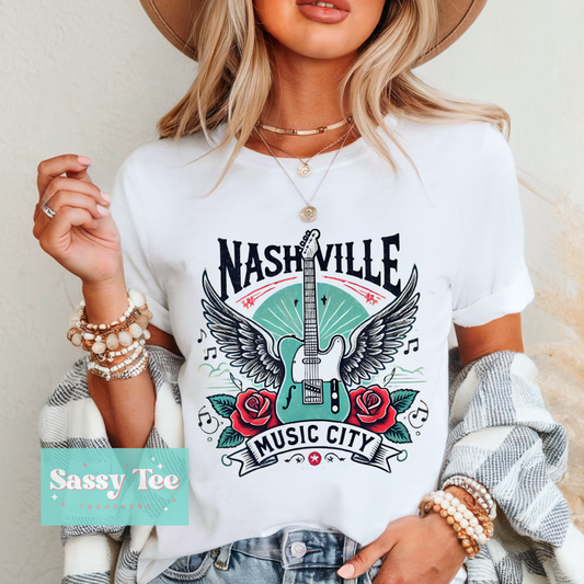 NASHVILLE MUSIC CITY TURQUOISE ROSES **Preorder/Restock Ships in 5-10 biz days**