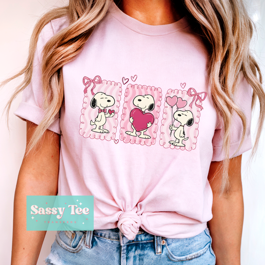 SNOOPY PINK FRAMES VALENTINE **Preorder/Restock Ships in 5-10 biz days**