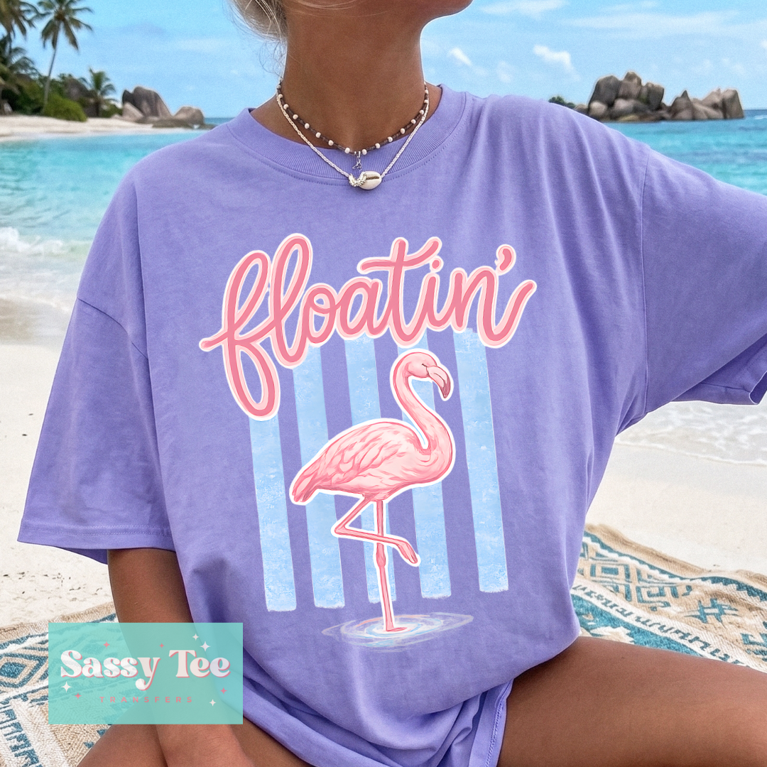 FLOATIN' FLAMINGO PREPPY STRIPES **Preorder/Restock Ships in 5-10 biz days**