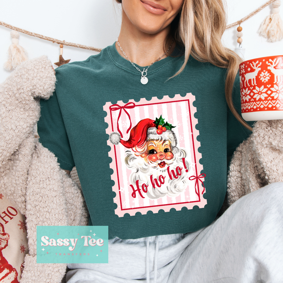 HO HO HO SANTA PINK STAMP **Preorder/Restock Ships in 5-10 biz days**