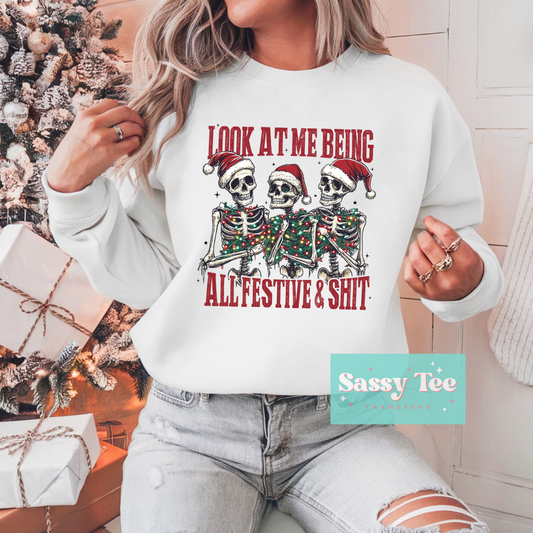 LOOK AT ME BEING FESTIVE SKELETON **Preorder/Restock Ships in 5-10 biz days**
