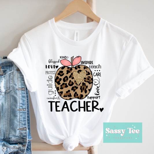 TEACHER LEOPARD APPLE