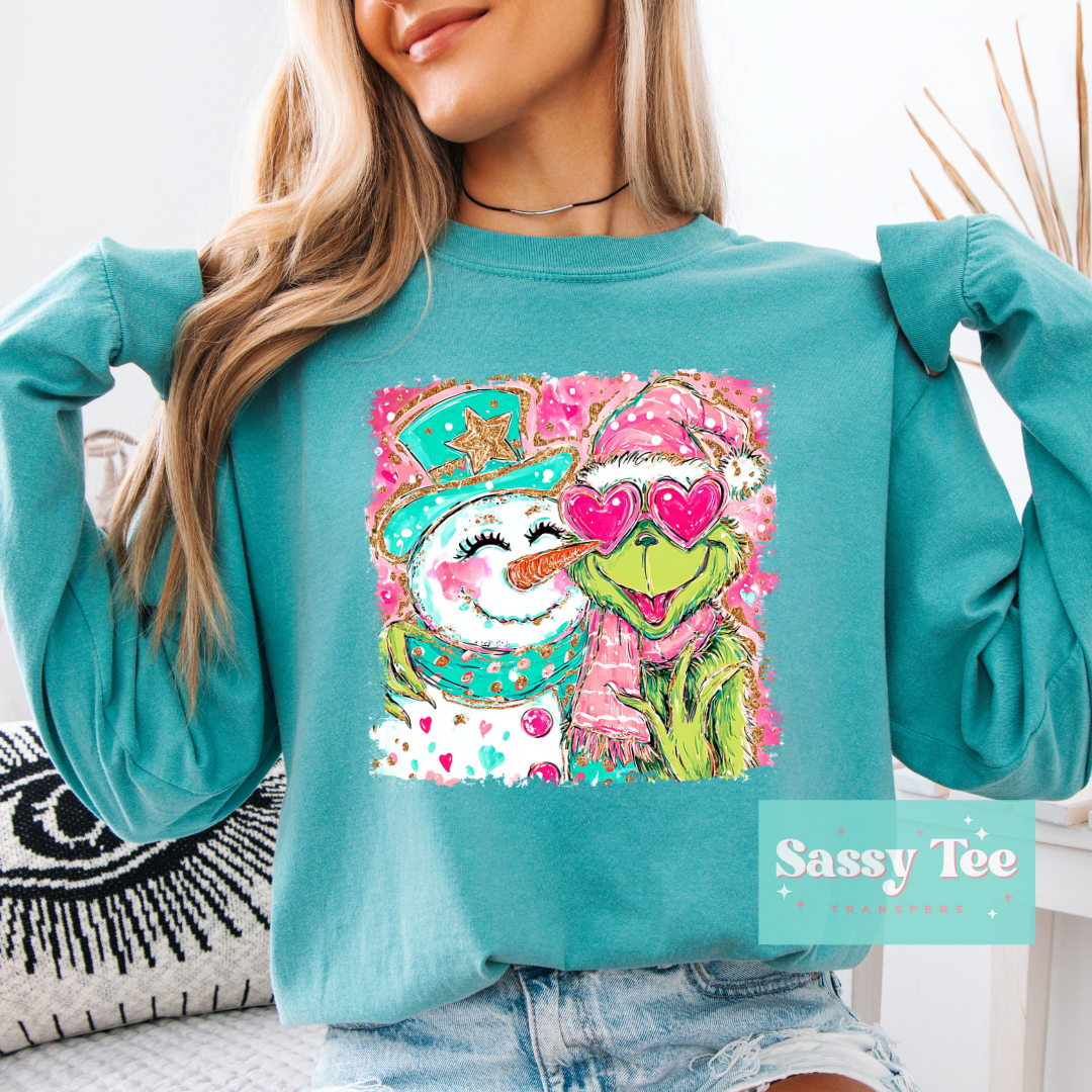 GREEN MAN SNOWMAN BRIGHT ART **Preorder/Restock Ships in 5-10 biz days**