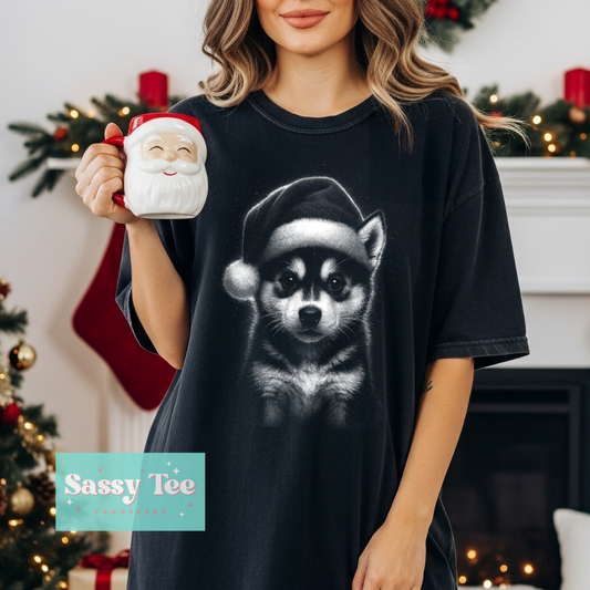 SLEIGH DOG HUSKY SANTA For Darker Colors **Preorder/Restock Ships in 5-10 biz days**