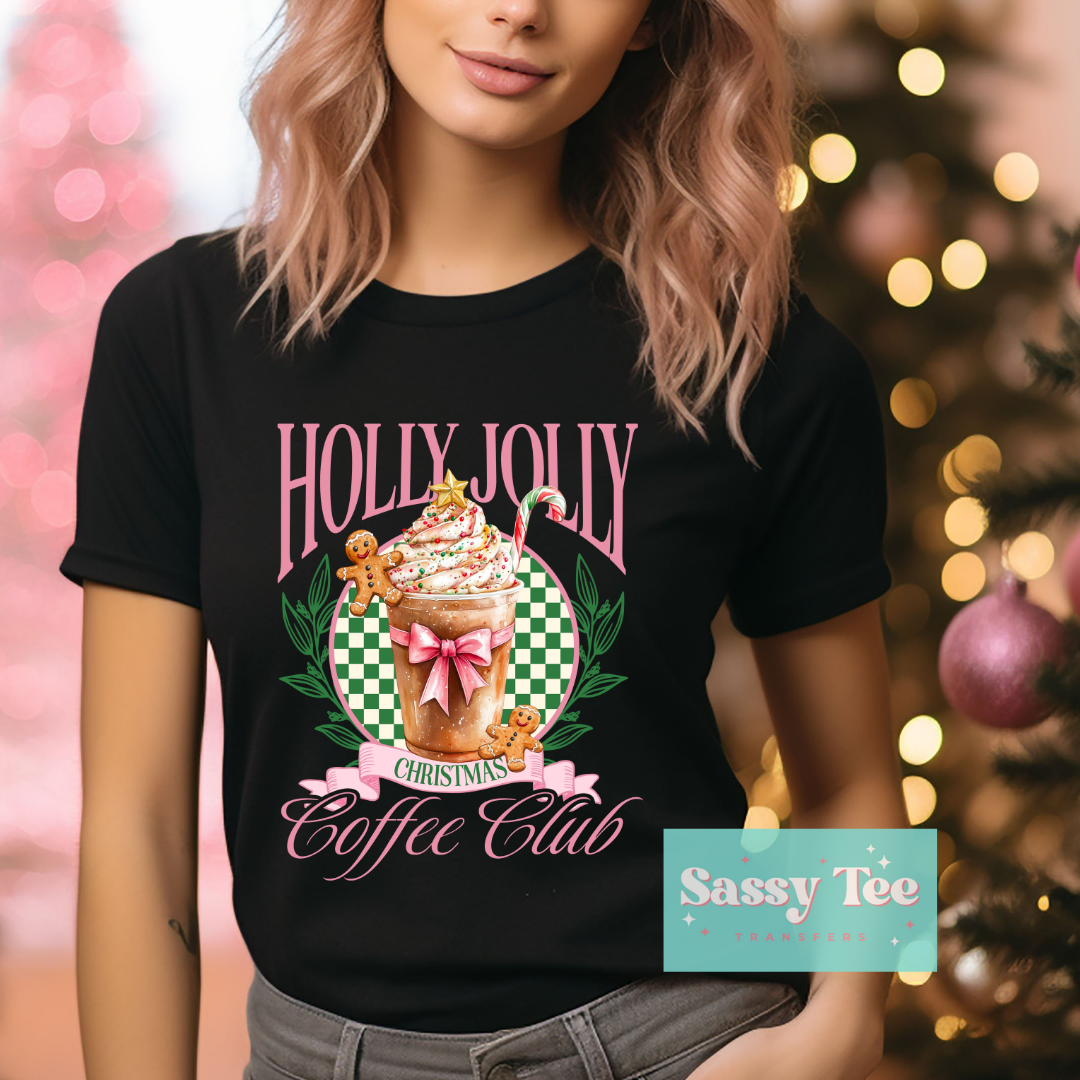 HOLLY JOLLY COFFEE CLUB PINK