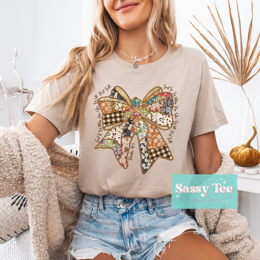 FAITH BOW PATCHWORK **Preorder/Restock Ships in Est. 5-12 biz days**