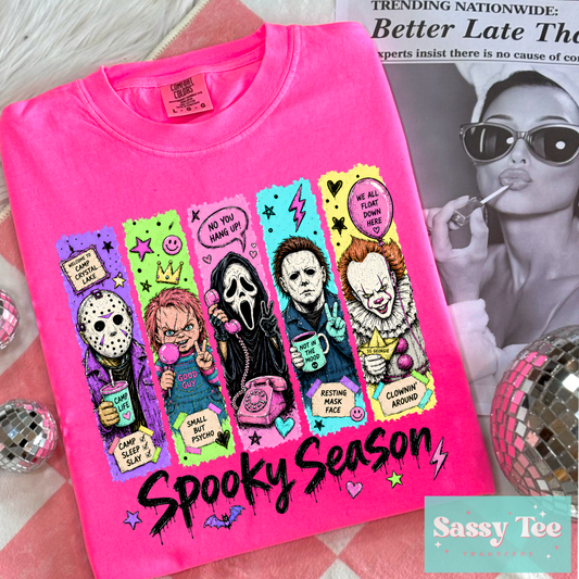 HORROR GUYS QUOTES BRIGHT COLORS ART SPOOKY SEASON **Preorder/Restock Ships in 5-10 biz days**