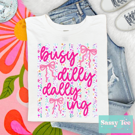 BUSY DILLY DALLYING PINK FLORAL PREPPY **Preorder/Restock Ships in 5-10 biz days**