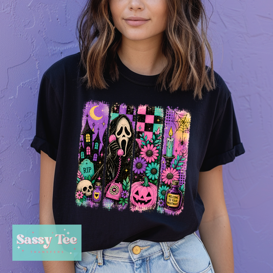 HORROR SCREAM RETRO PURPLE PINK MINT ART **Preorder/Restock Ships in 5-10 biz days**