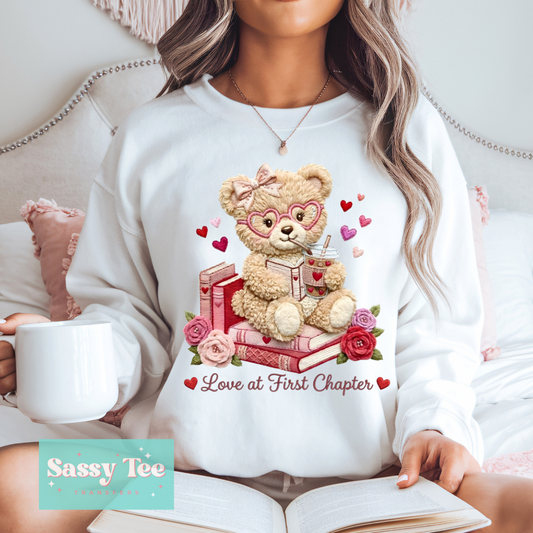 TEDDY VALENTINE BOOKS FAUX YARN **Preorder/Restock Ships in 5-10 biz days**