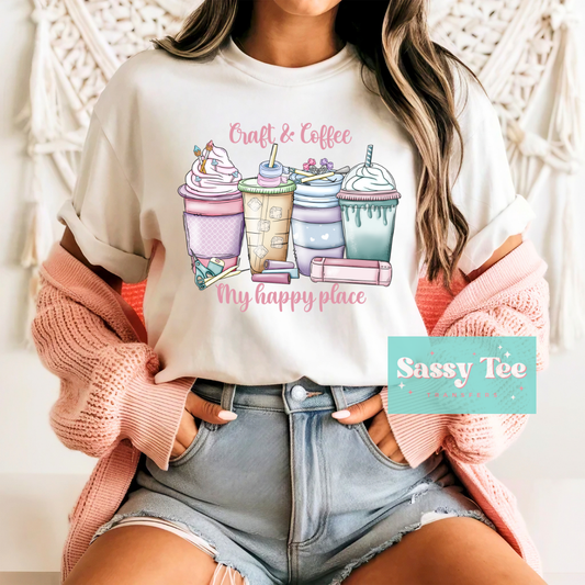 CRAFTS & COFFEE HAPPY PLACE **Preorder, Ships in 5-14 biz days**