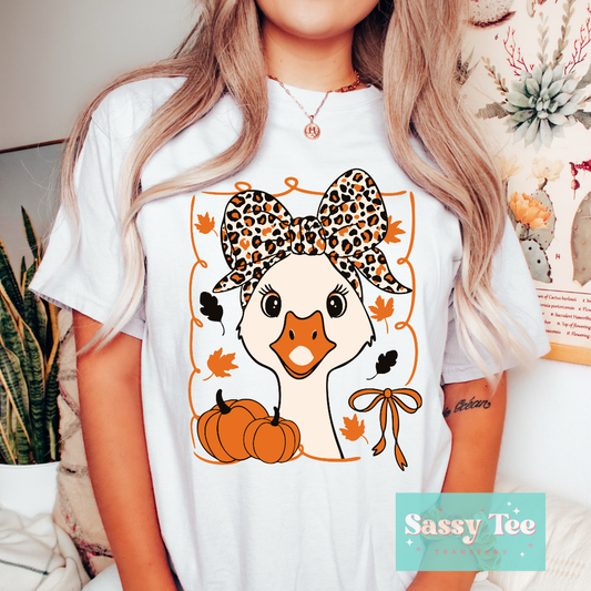FALL GOOSE LEOPARD BOW **Preorder Ships in 5-14 biz days**