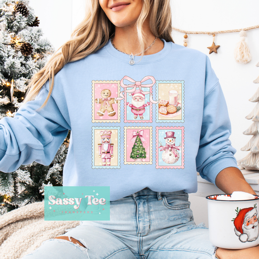 CHRISTMAS PASTEL FRAMES BOW **Preorder/Restock Ships in 5-10 biz days**