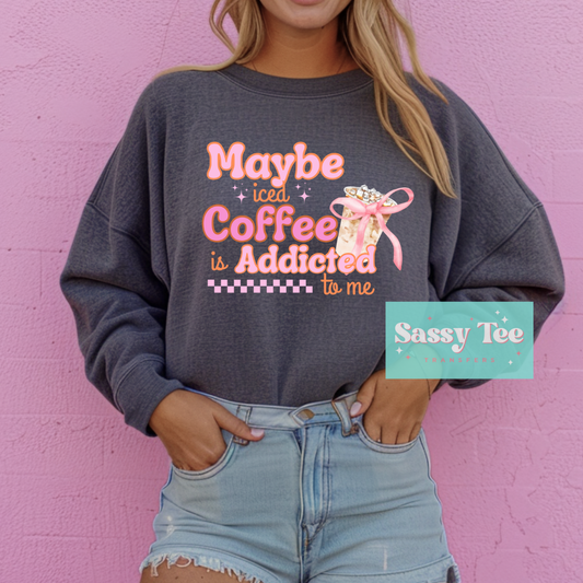 MAYBE COFFEE ADDICTED TO ME BOW **Preorder, Ships in 5-9 biz days**