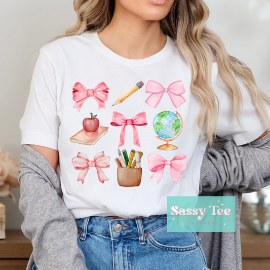 TEACH CROQUETTE PINK BOWS *Restocked