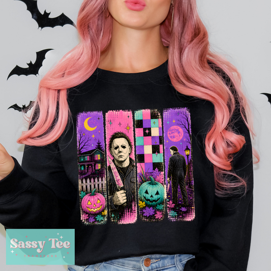 HORROR MYERS RETRO PURPLE PINK MINT ART **Preorder/Restock Ships in 5-10 biz days**