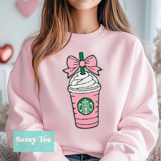 PINK COFFEE BOW FAUX YARN **Preorder/Restock Ships in 5-10 biz days**