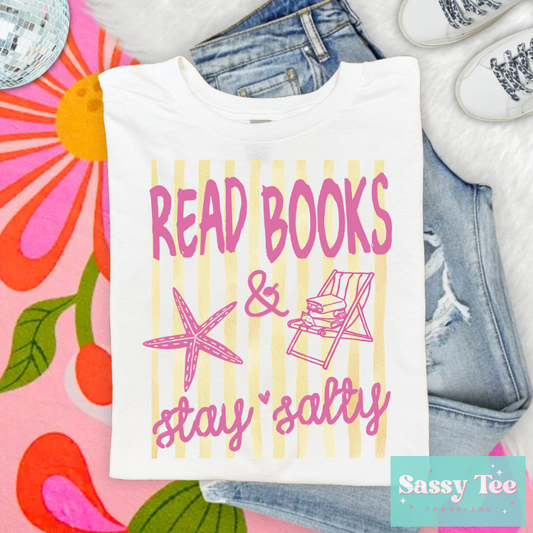 READ BOOKS STAY SALTY PREPPY STRIPES **Preorder/Restock Ships in 5-10 biz days**