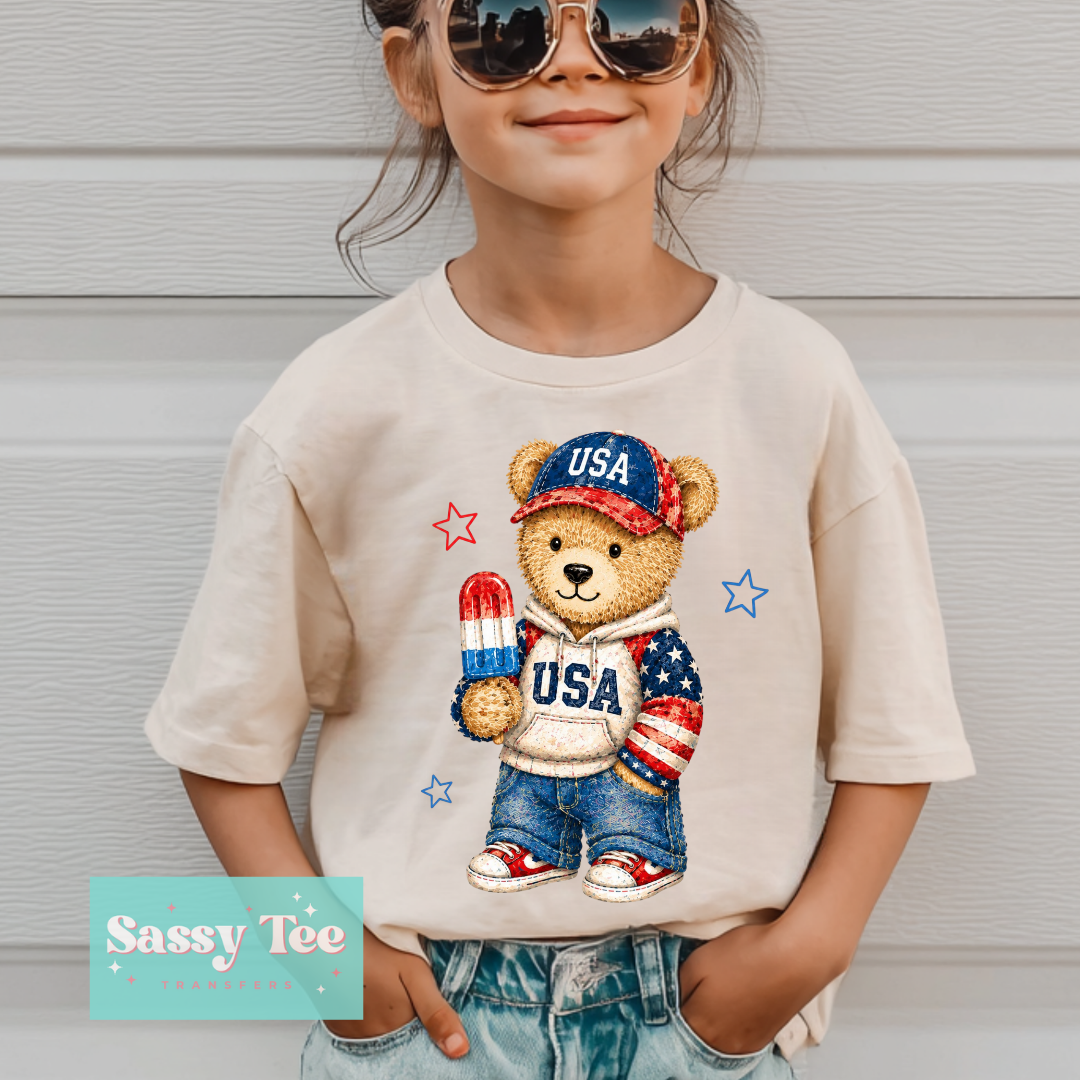 USA TEDDY BEAR POPSICLE Kids **Preorder/Restock Ships in 5-10 biz days**