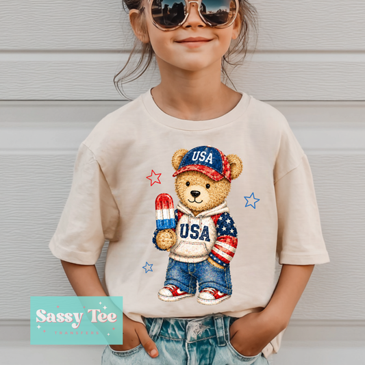 USA TEDDY BEAR POPSICLE Kids **Preorder/Restock Ships in 5-10 biz days**