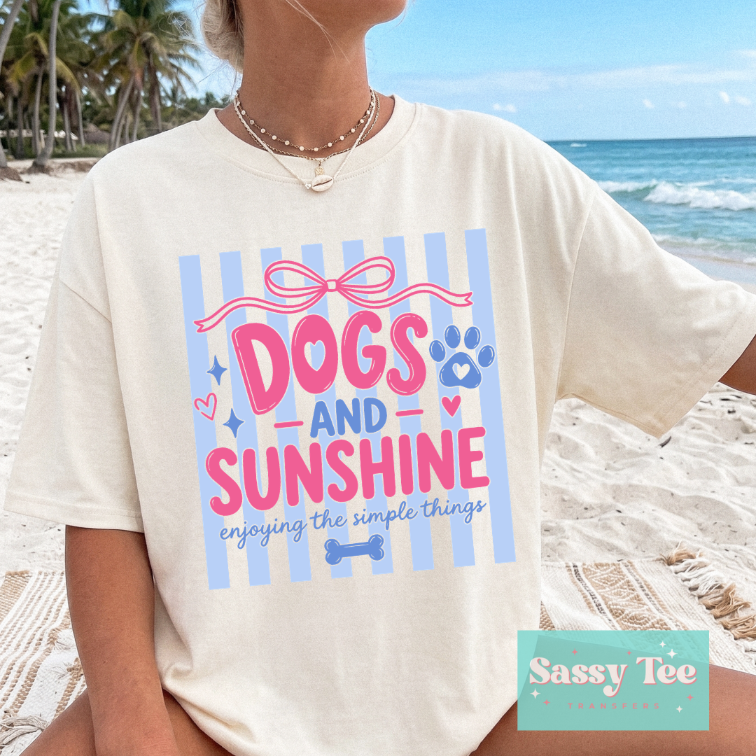 DOGS AND SUNSHINE PREPPY STRIPES **Preorder/Restock Ships in 5-10 biz days**