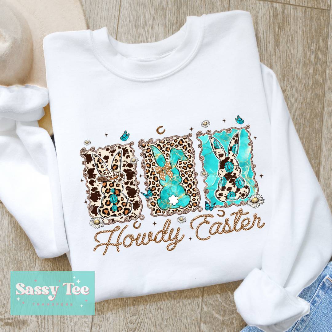 HOWDY EASTER TURQUOISE WESTERN **Preorder/Restock Ships in 5-10 biz days**