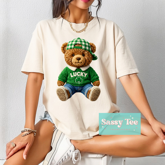 LUCKY TEDDY PREPPY FAUX YARN **Preorder/Restock Ships in 5-10 biz days**