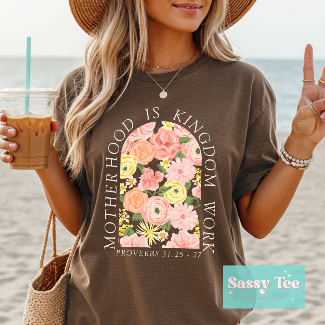 MOTHERHOOD IS KINGDOM WORK FLORAL **Preorder/Restock Ships in 5-10 biz days**
